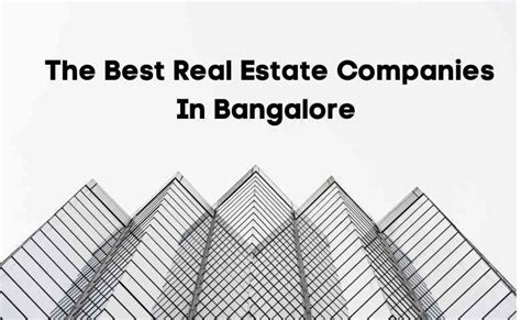 bangalore real estate companies list.